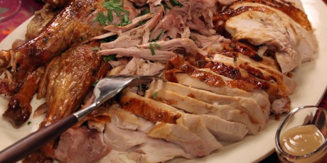 Brined Rosemary Crusted Turkey with Pan Gravy