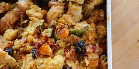 Dressing with Brussels Sprouts and Butternut Squash