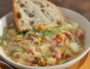 Ham, Bean and Bacon Soup with Sauerkraut