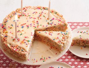 Birthday Cake Crispy Rice Treats