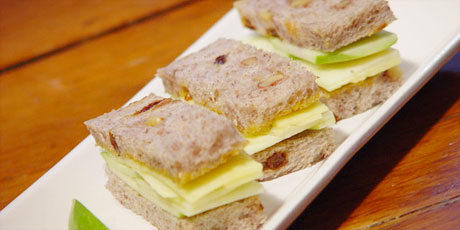Apple and Cheddar Tea Sandwiches