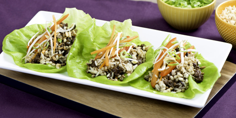 Asian Beef and 7 Grains Lettuce Wraps
