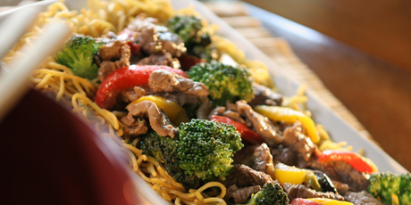 Beef Stir-Fry with Chow Mein Noodles
