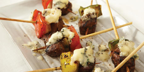 Beef and Blue Brochettes