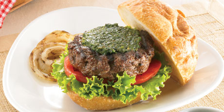 Best Grilled Burgers with Pesto