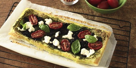 Black Olive and Goat Cheese Tart