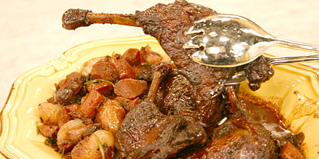 Braised Duck in a Chocolate Wine Sauce