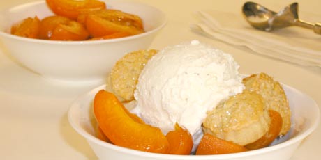 Brandied Apricots with Shortcakes