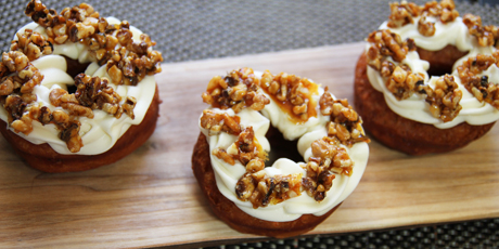 Carrot Cake Doughnuts with Cream Cheese Frosting