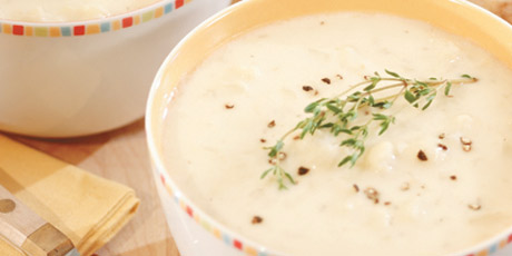 Cheddar, Cauliflower and Potato Soup