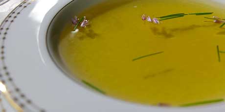 Chicken Consommé with Snipped Herbs