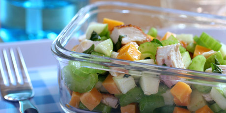 Chicken and Green Apple Salad with Honey-Lemon Dressing
