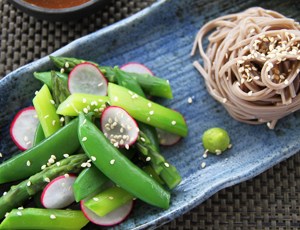 Chilled Asparagus, Snap Pea & Soba Noodle Salad