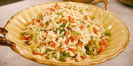 Cold Orzo Salad with Roasted Vegetables