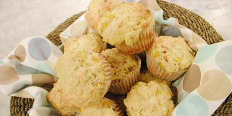 Corn Muffins with Bacon and Chevre Noir