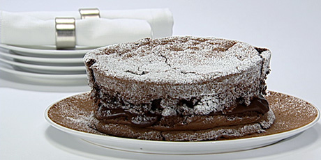 Decadent Dark Chocolate Souffle Cake