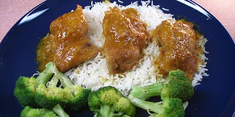 Dijon Baked Chicken with Rice and Broccoli