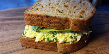 Dilled Egg Salad with Green Onion and Butter Lettuce Sandwich