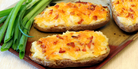 Double Baked Cheddar and Red Pepper Potatoes