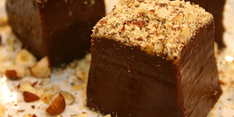 Double Chocolate Pave with Hazelnut Crust