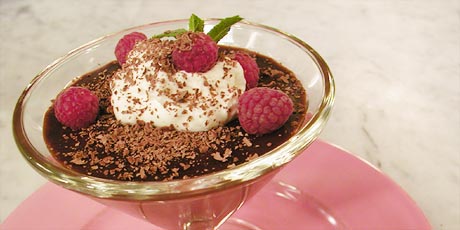 Double Chocolate Raspberry Pudding