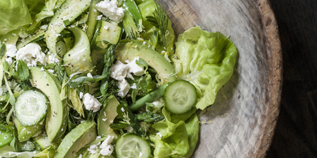 Everything Green Salad with Green Goddess Dressing
