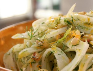Fennel Salad with Citrus Zests and Toasted Pine Nuts