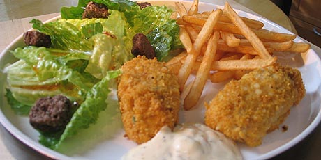 Fish and Chips with Salad