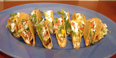 Fish Tacos with Lime Drizzling Sauce and Fruit Salsas