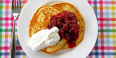 Gluten-Free Pancakes with Berry Compote