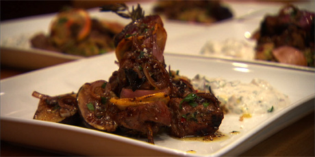 Grilled Lamb and Fig Skewers