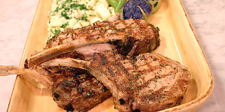 Grilled Veal Chops with Gnocchi