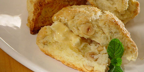 Hazelnut Scones and Pear Butter