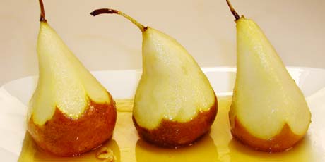 Hazelnut Stuffed Pears