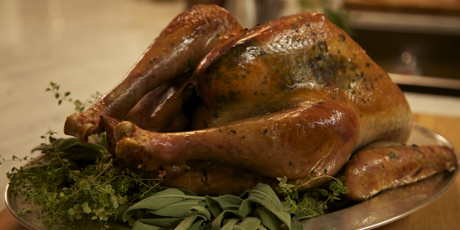 Best Herb-Roasted Turkey With Roasted Onion Turkey Gravy Recipes ...