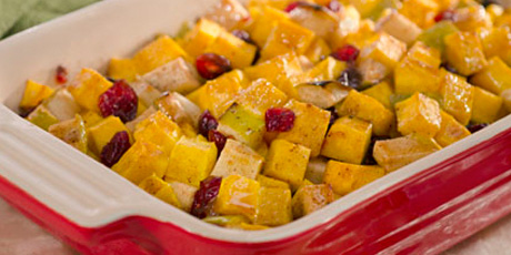 Holiday Butternut Squash with Apple and Cranberries