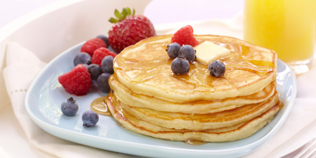 Homestyle Pancakes with Fresh Berries