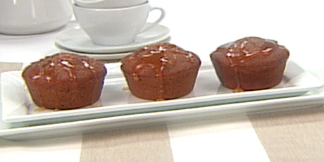 Jumbo Muffins with Spiced Honey Glaze