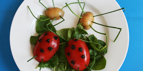 Ladybug and Spider Salad