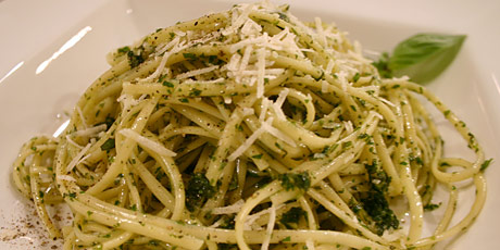 Linguine with Basil and Parsley Pesto