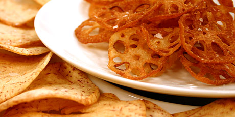 Lotus and Taro Root Chips with Sea Salt