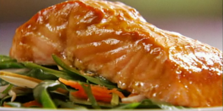Mango-Glazed Salmon &amp; Spinach Salad