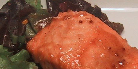 Maple Syrup and Bourbon-Glazed BBQ Salmon