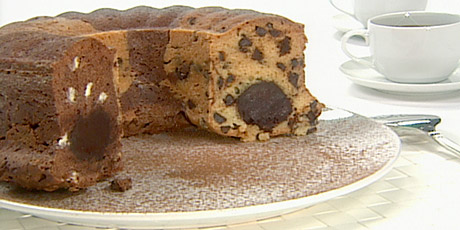 Marble Bundt Cake with Truffle Centre