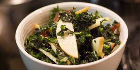 Massaged Kale Salad Recipe with Apple and Dates