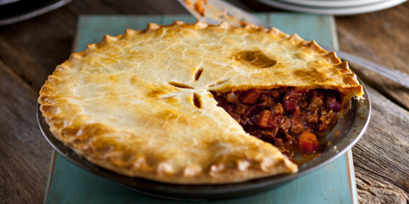 Mexican Beef Pie with Cheddar Crust