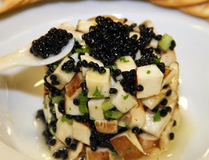 Mushroom Tartar with Truffle Kelp Caviar