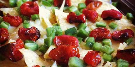 Nachos with Roasted Summer Tomatoes