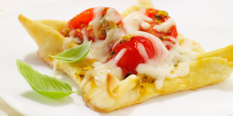 Oka Cheese Ripe Tomato Pesto Tarts