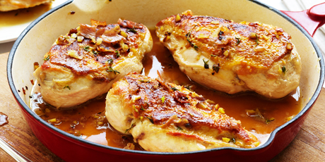 Pan-Roasted Tuscan Chicken with Chestnut Sauce